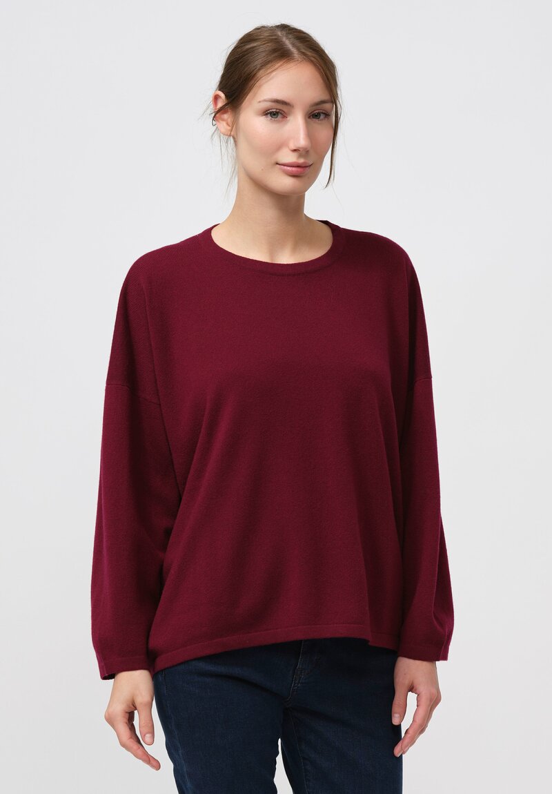 Hania New York Short Sasha Sweater in Pompeii Red