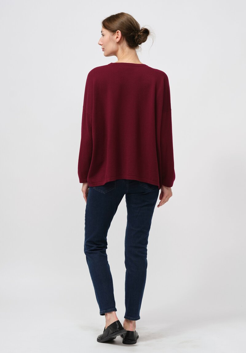 Hania New York Short Sasha Sweater in Pompeii Red