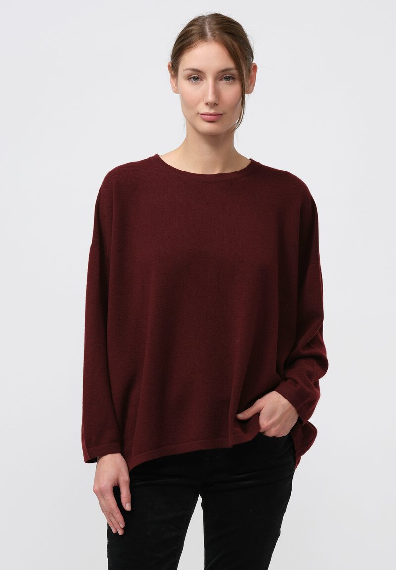 Hania New York Short Sasha Sweater in Port Maroon