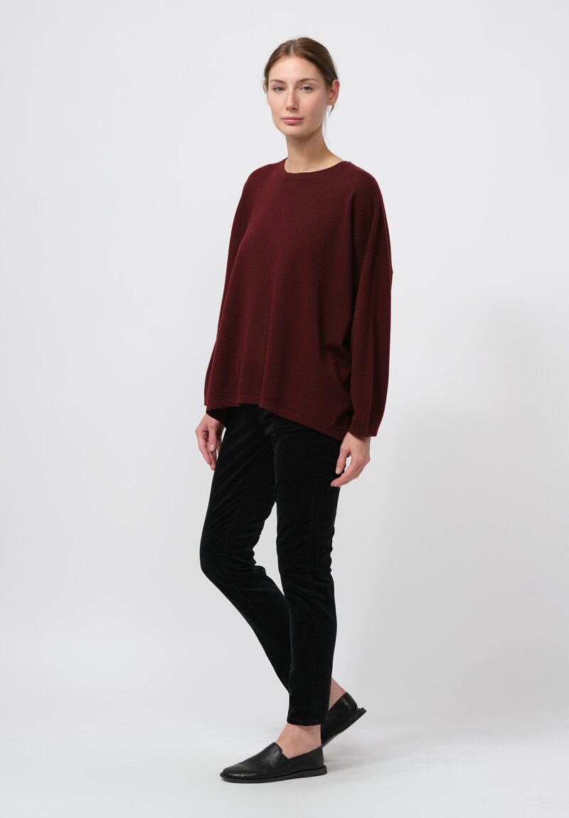 Hania New York Short Sasha Sweater in Port Maroon