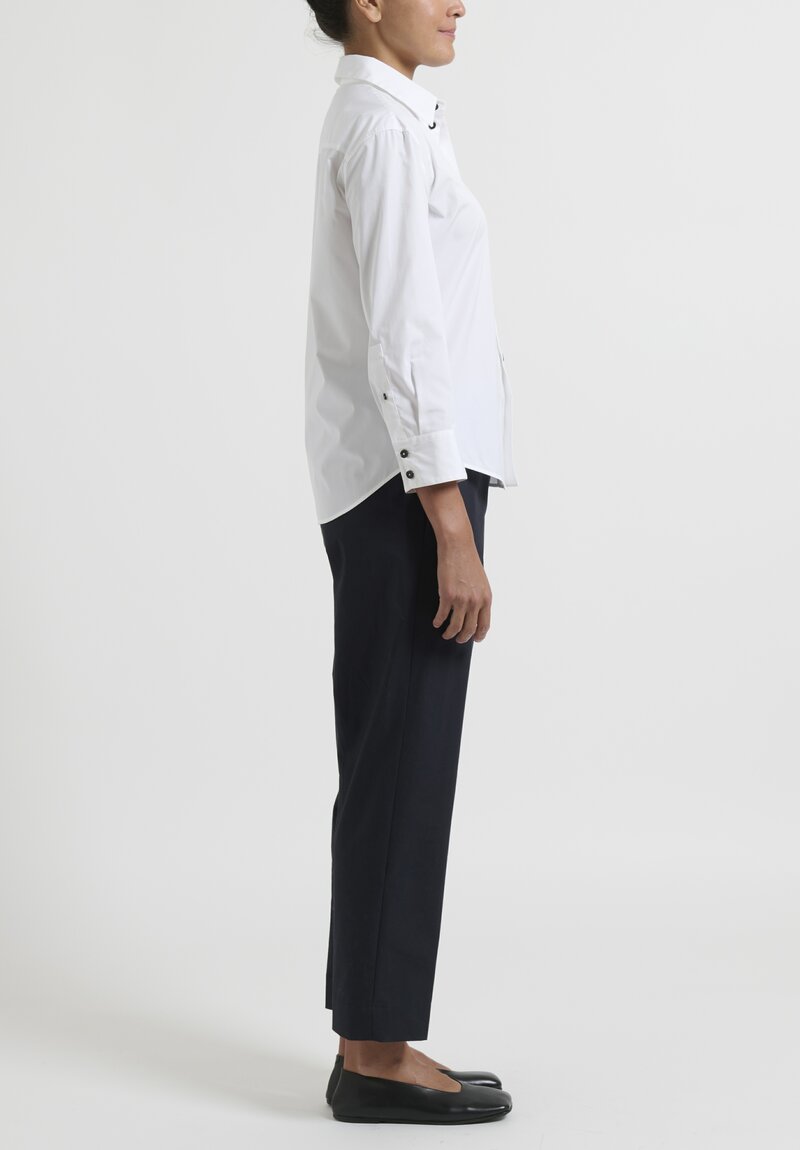 Jil Sander Organic Cotton Poplin Shirt in White