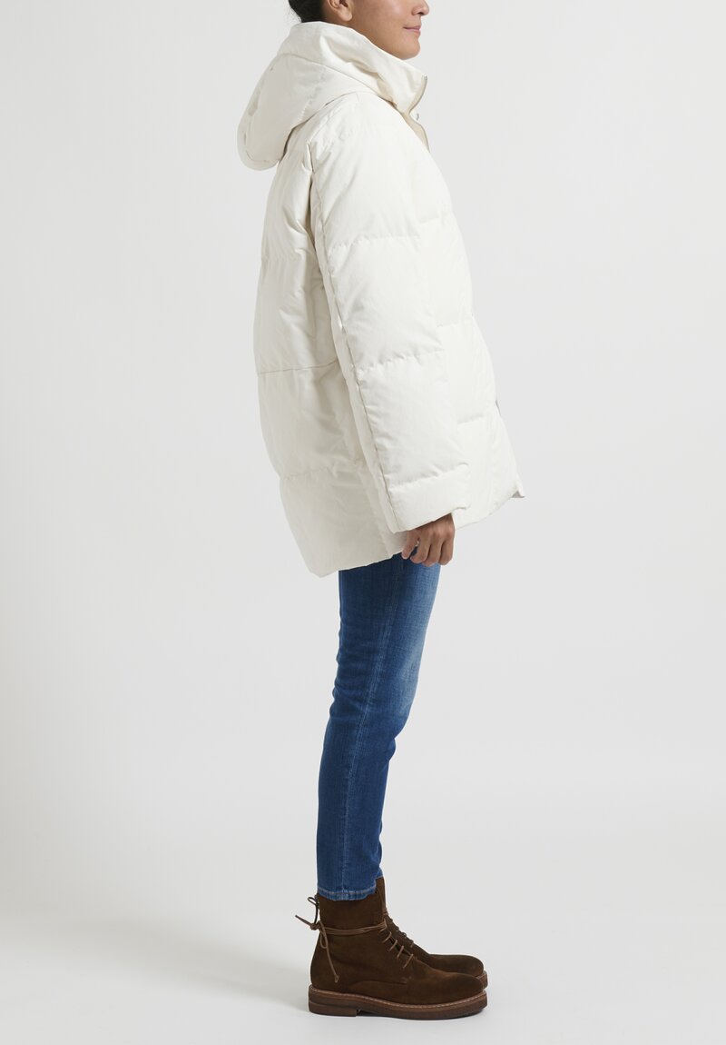 Jil Sander Short Down Jacket in White