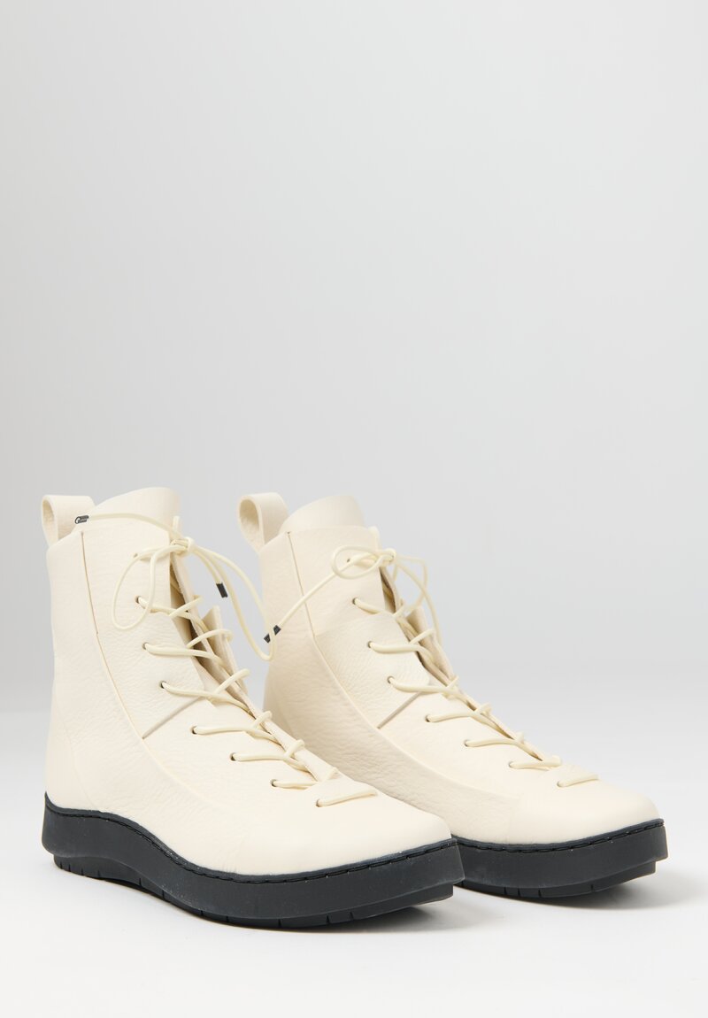 Trippen Lace Up Develop Boots in White