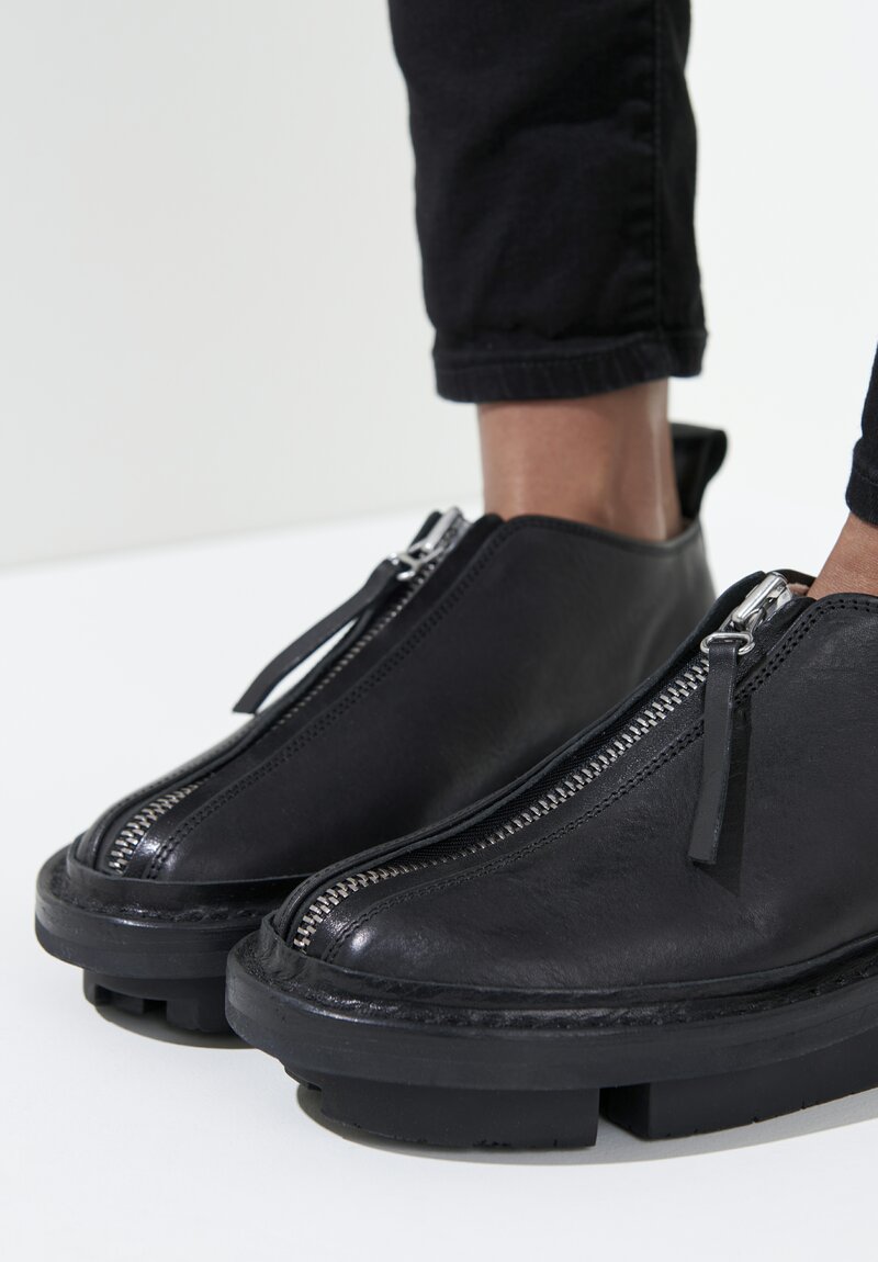 Trippen Zip Up Intent Shoe in Black	