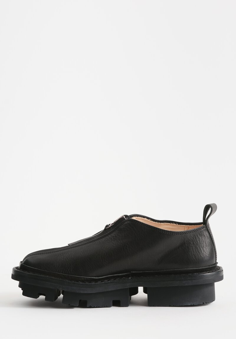 Trippen Zip Up Intent Shoe in Black	