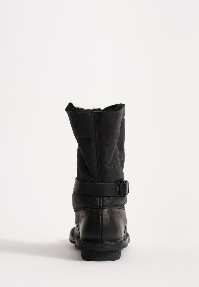 Trippen Snow Fur Lined Bootie in Black