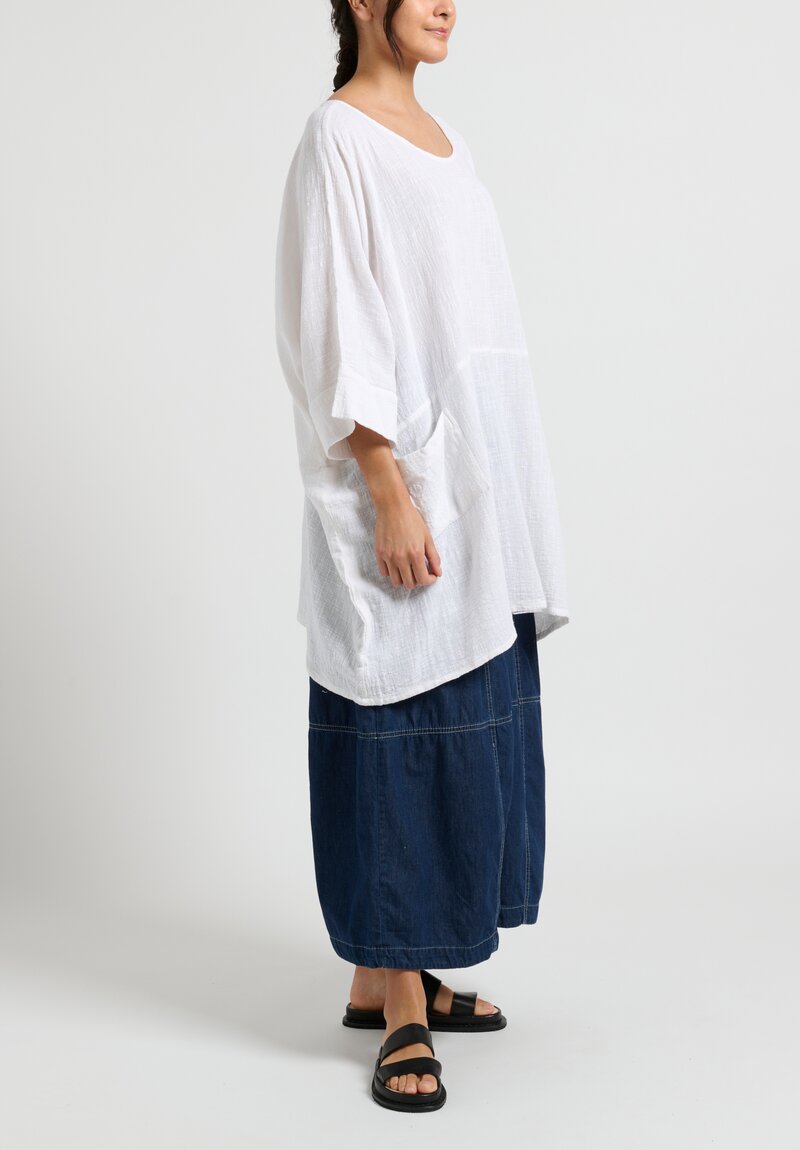 Gilda Midani Bucket Tunic in White	