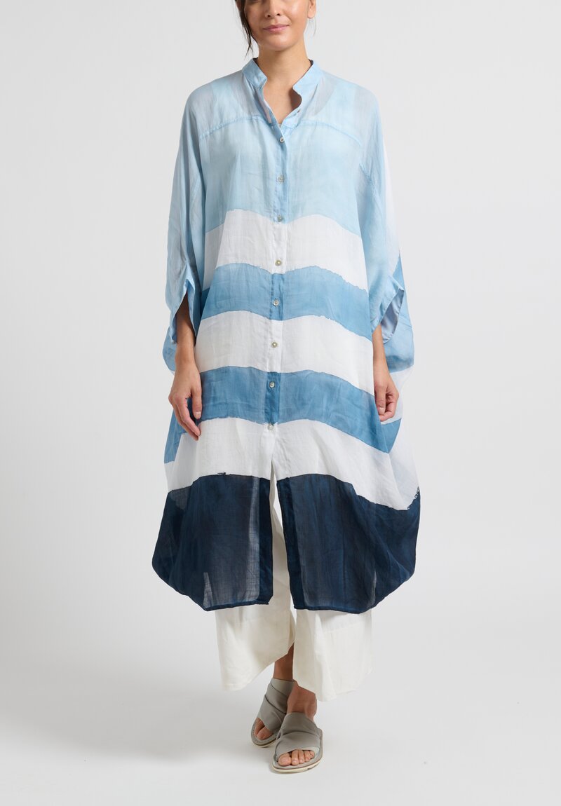 Gilda Midani Pattern Dyed Linen Square Dress	