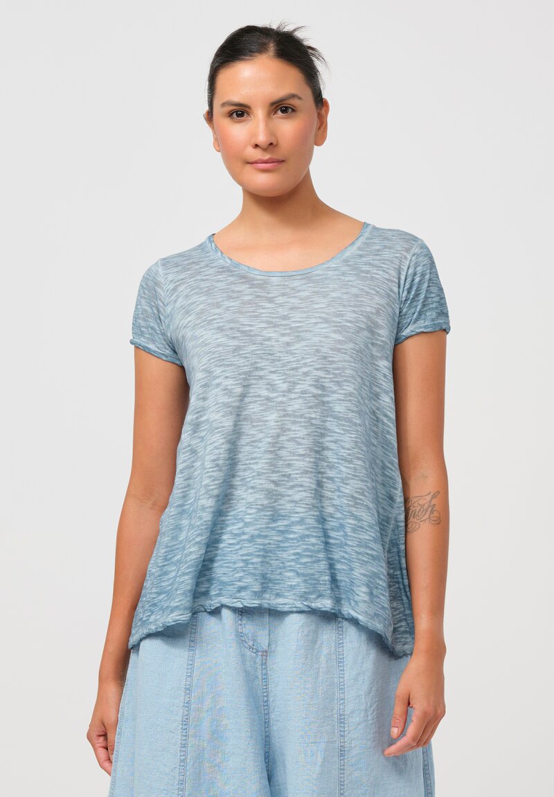 Gilda Midani Short Sleeve Monoprix Tee in Cloud Blue	