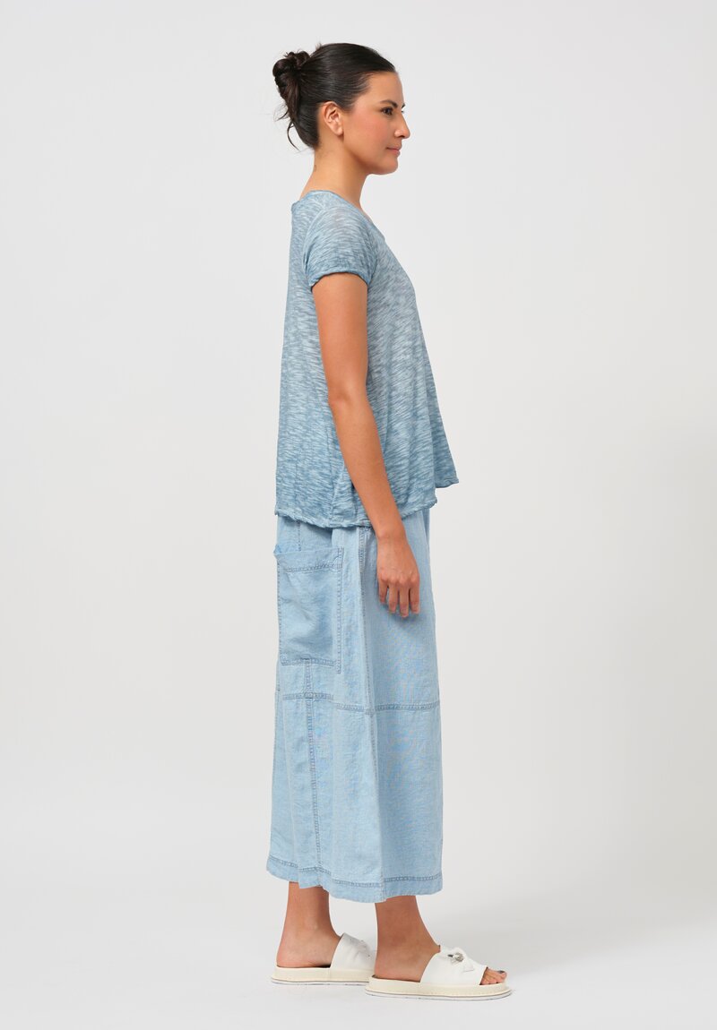 Gilda Midani Short Sleeve Monoprix Tee in Cloud Blue	