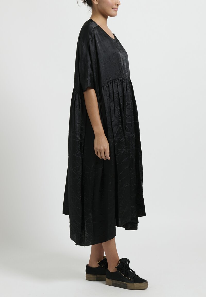 Uma Wang Short Sleeve Agnus Dress in Black