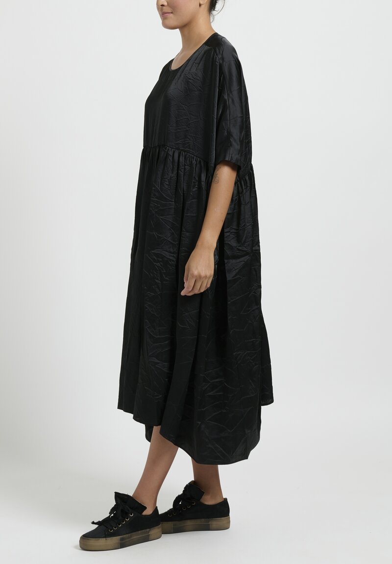 Uma Wang Short Sleeve Agnus Dress in Black