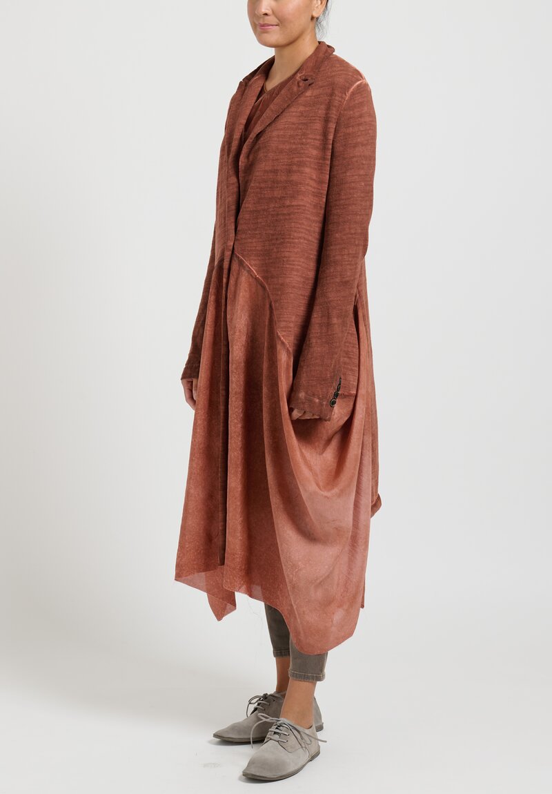 Uma Wang Draped Cotton Silk Celia Coat	