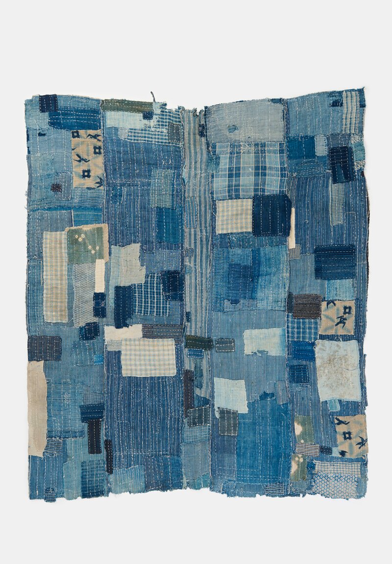 Vintage 20th Century Japanese Indigo Boro Futonji