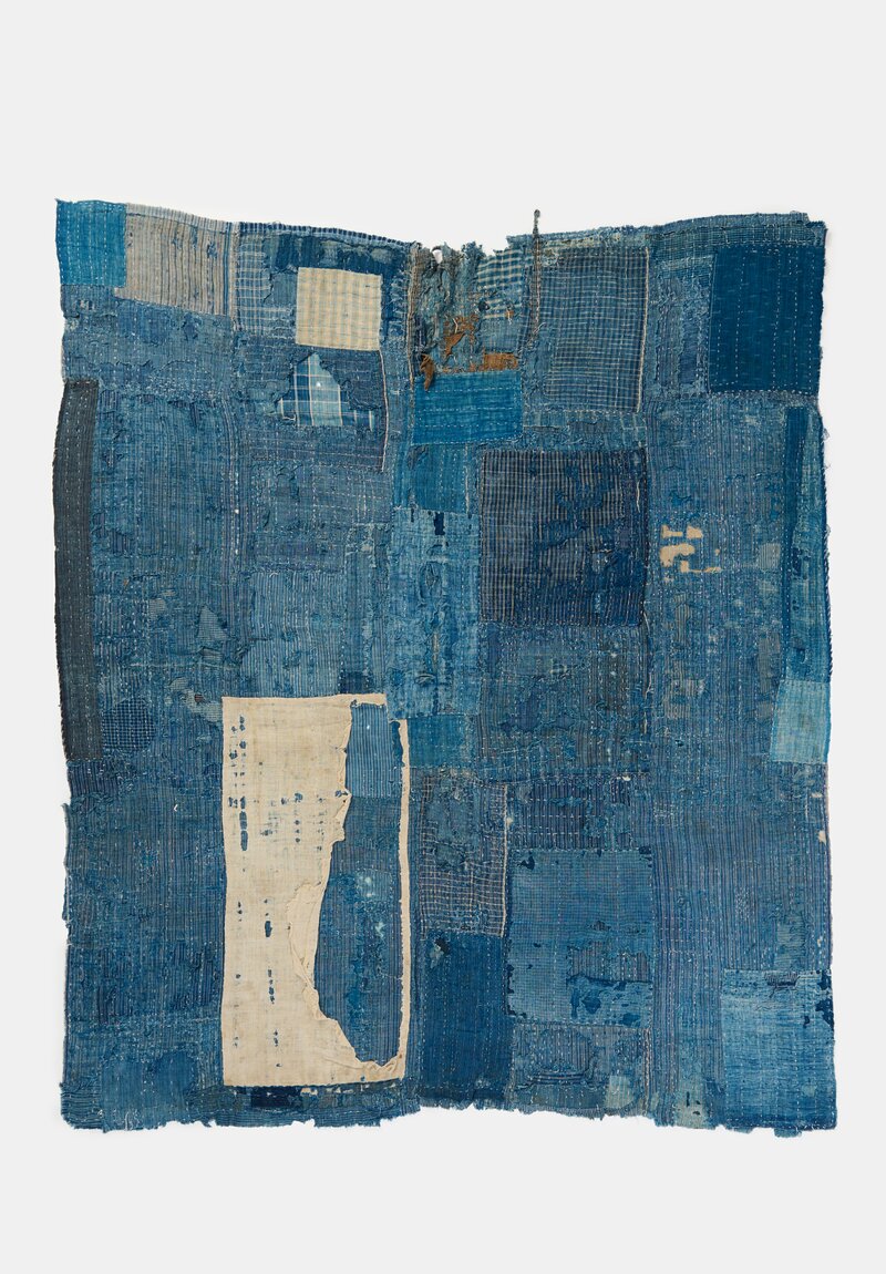 Vintage 20th Century Japanese Indigo Boro Futonji