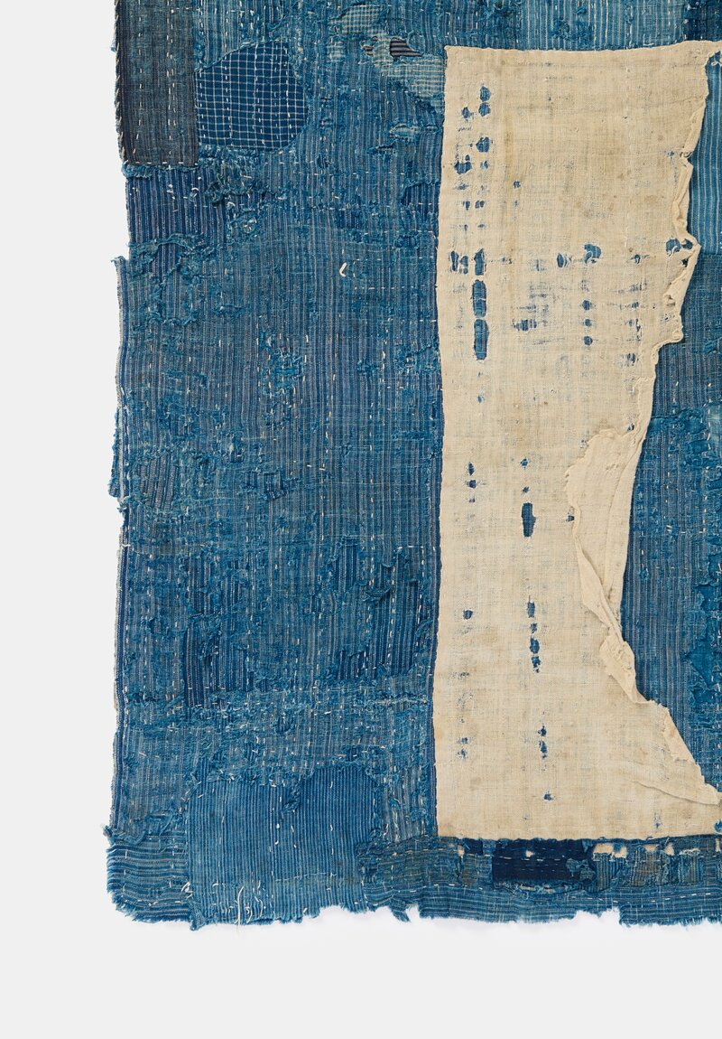 Vintage 20th Century Japanese Indigo Boro Futonji