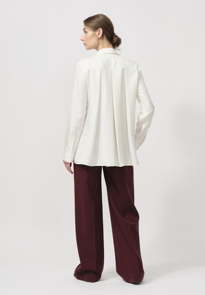 The Row Silk Carla Blouse in Off White	