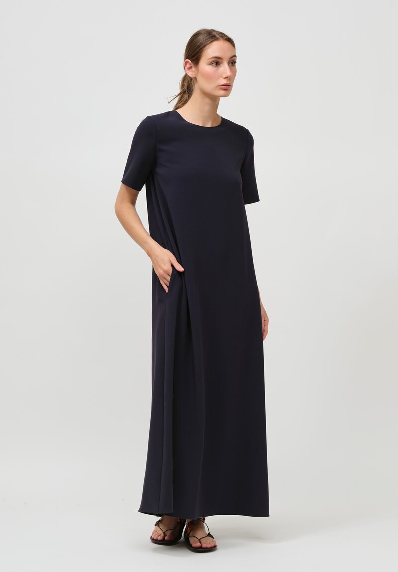 The Row Robi Dress in Blue Navy	