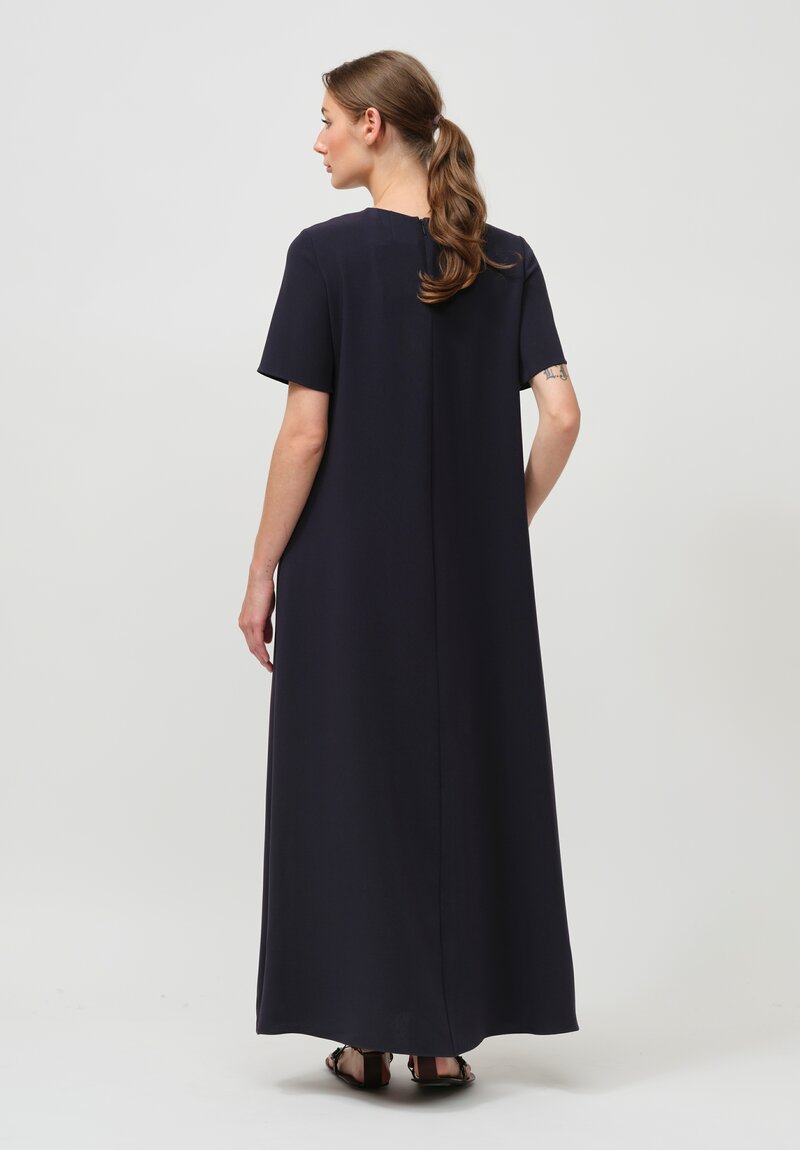 The Row Robi Dress in Blue Navy	