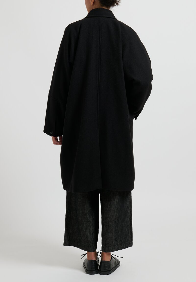 Jan Jan Van Essche Yak Wool Coat in Black