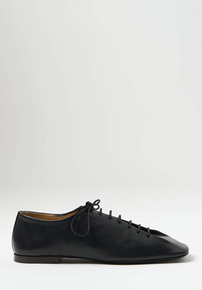 Lemaire Flat, Lace Up Derbies in Black	