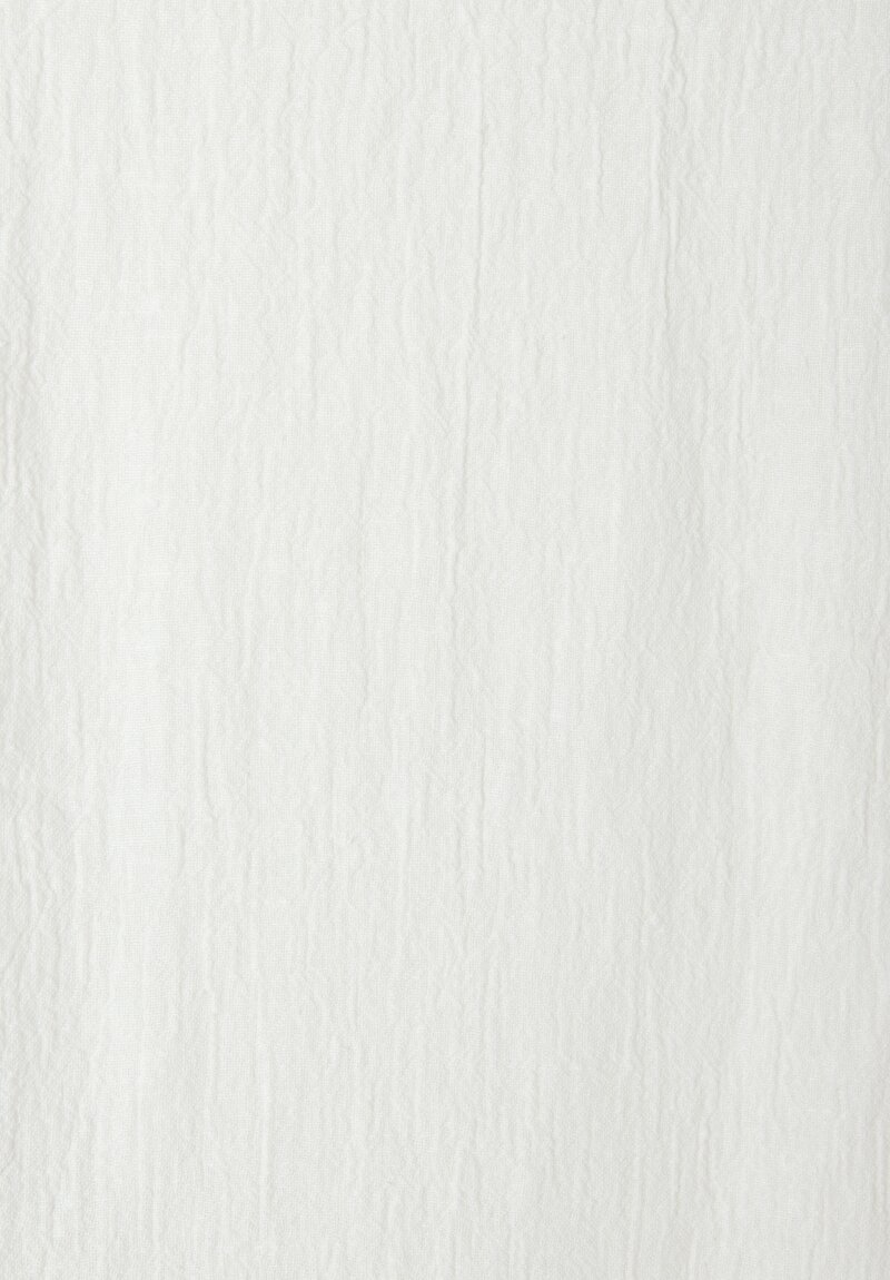 Maison de Vacances Washed Linen Crepon Fringed Throw Blanc	