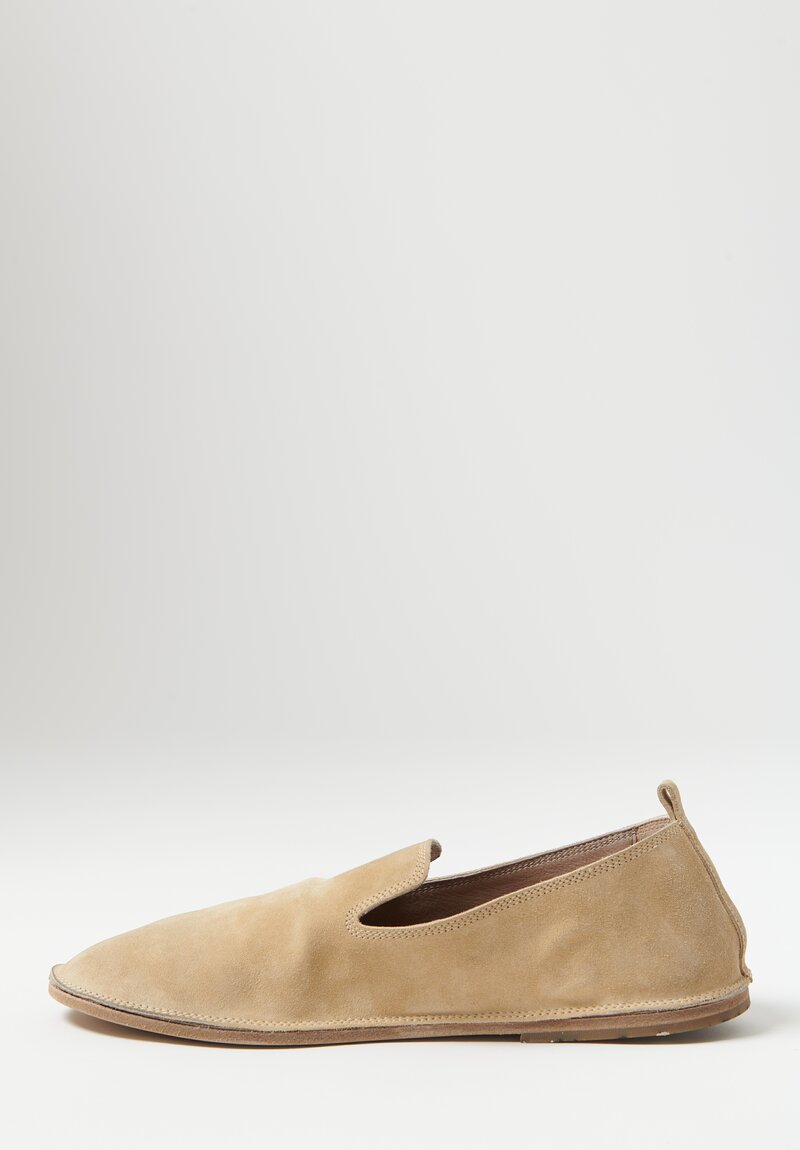 Marsell Strasacco Suede Slipper	in Biscotto Brown