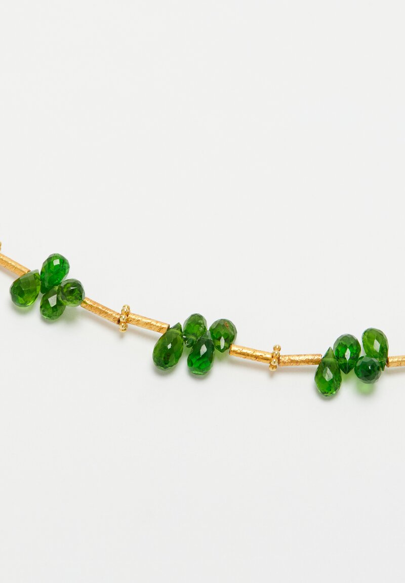 Greig Porter 18k, Sapphire and Chrome Diopside Necklace