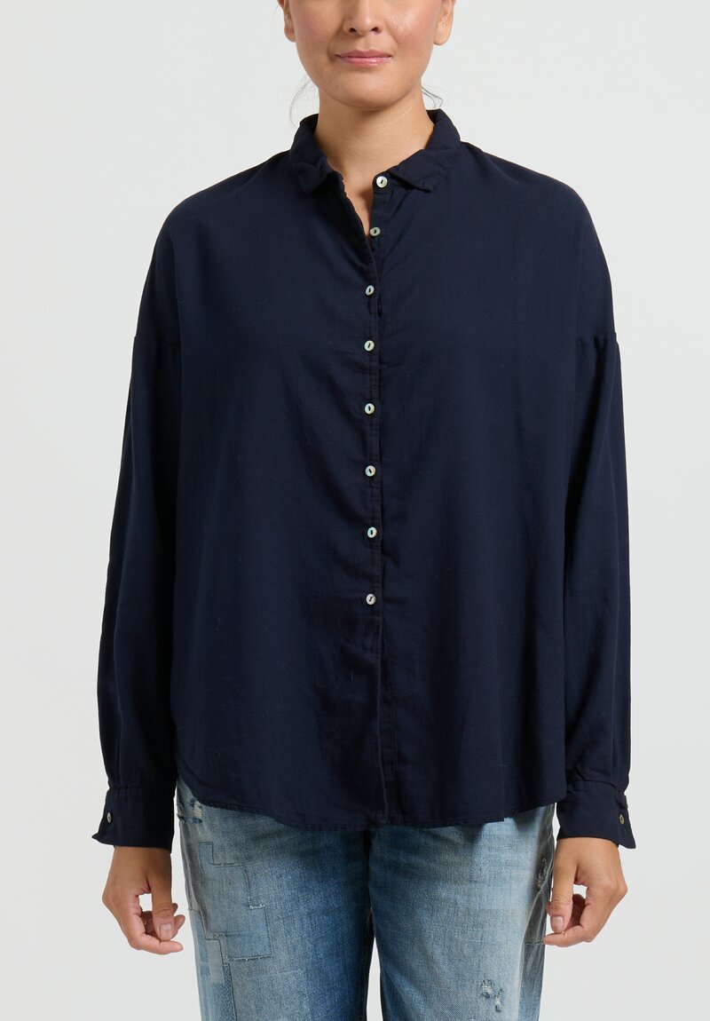 Album di Famiglia Short Collar ''TVC'' Shirt in Navy Blue | Santa