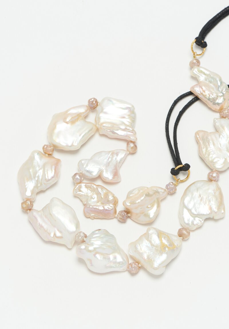 Karen Melfi 18k, Baroque Pearl Necklace	