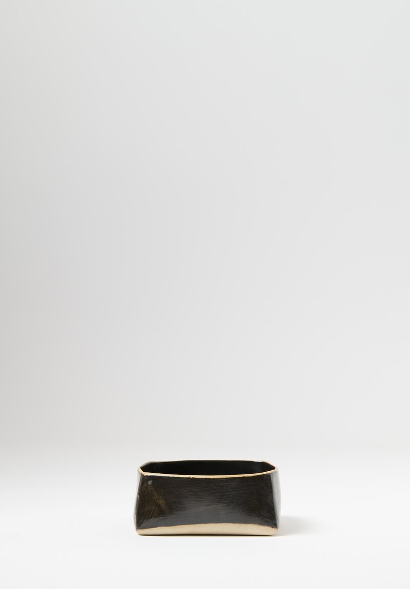 Laurie Goldstein Set of 3 Square Nesting Bowls in Black	