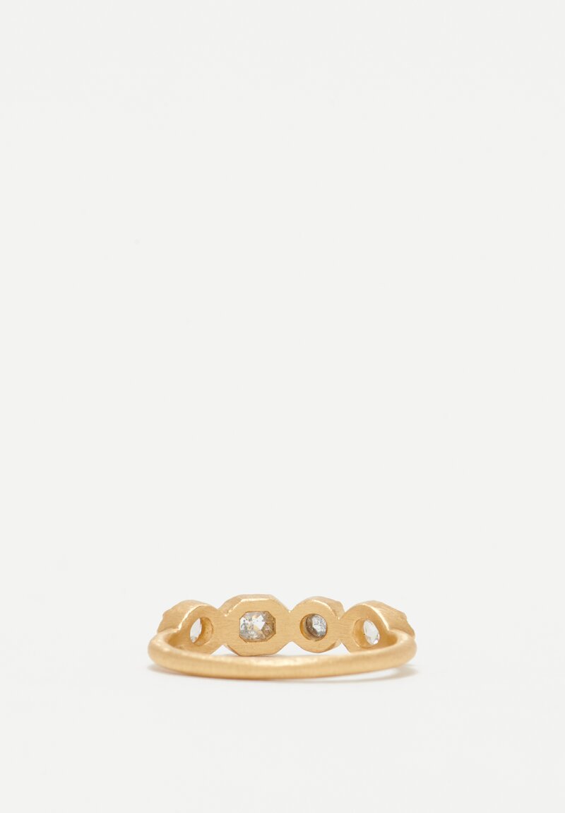 Yasuko Azuma 18K, Four Stone Natural Diamond Ring	