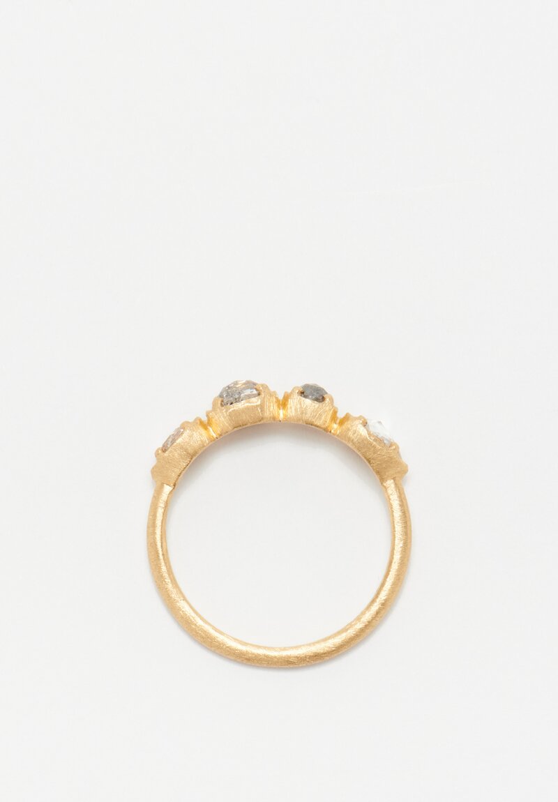 Yasuko Azuma 18K, Four Stone Natural Diamond Ring 