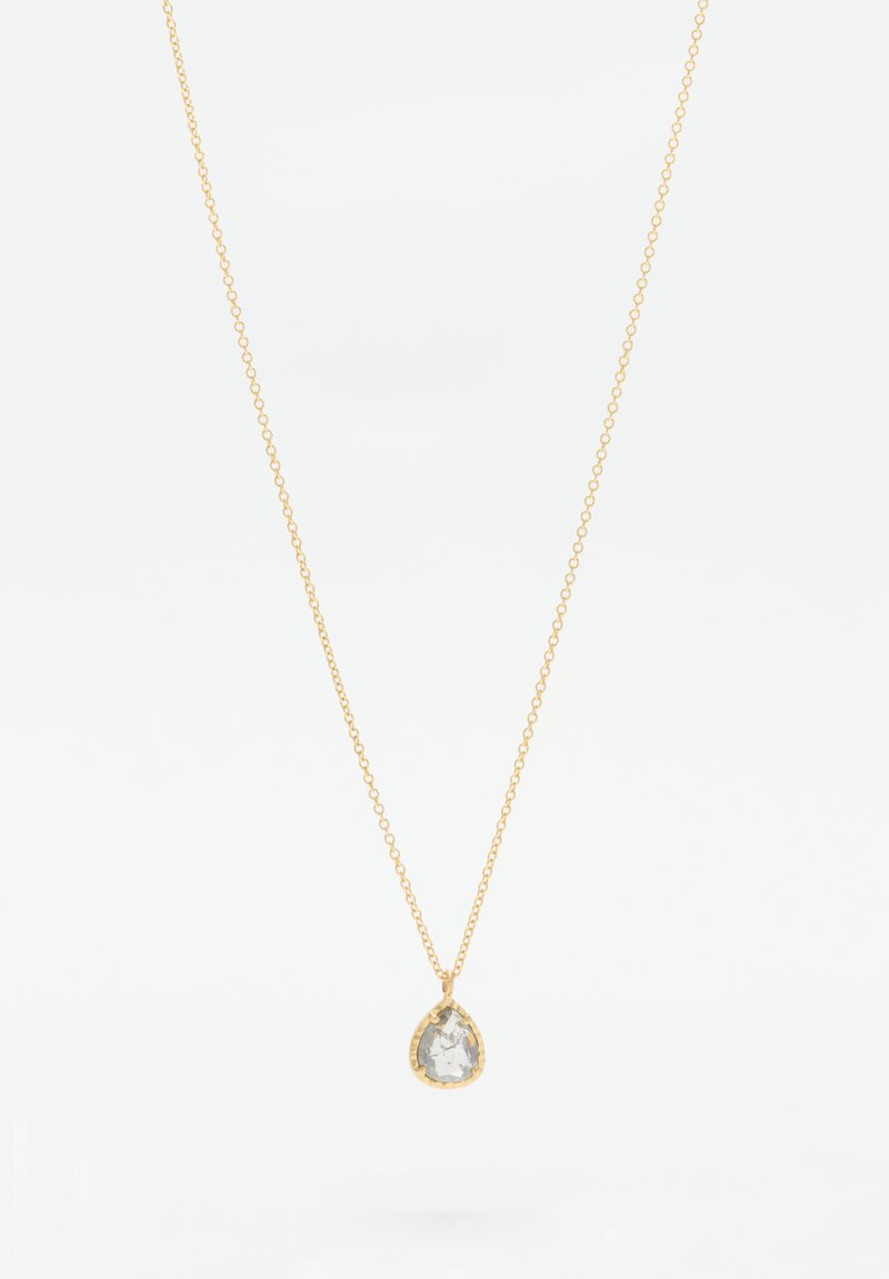 Yasuko Azuma 18K Grey Diamond Pendant Necklace	