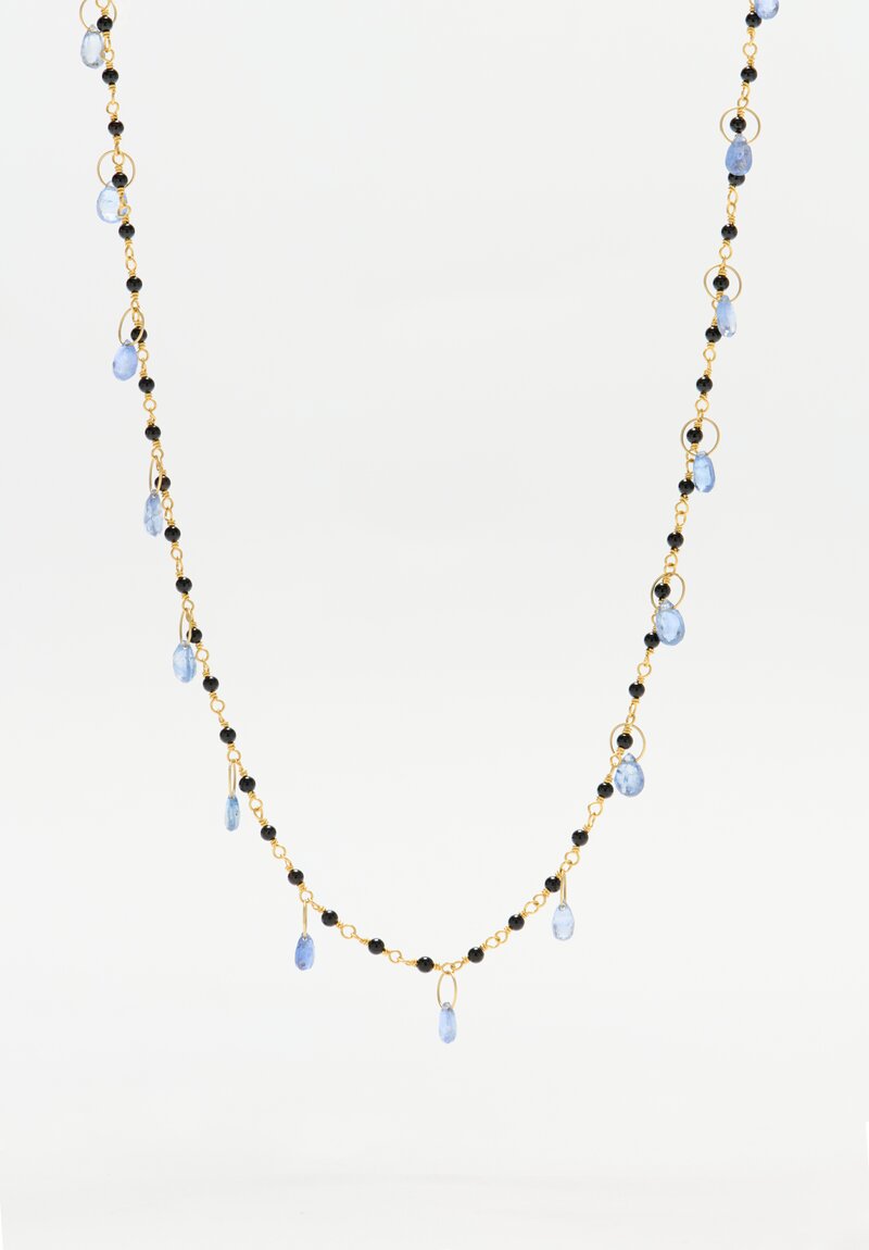 Mallary Marks 22k, 18k, Ceylon Sapphire and Onyx Necklace	
