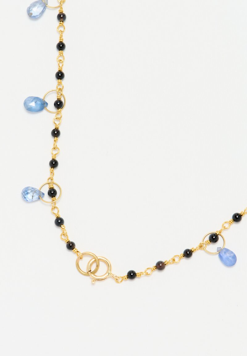 Mallary Marks 22k, 18k, Ceylon Sapphire and Onyx Necklace	