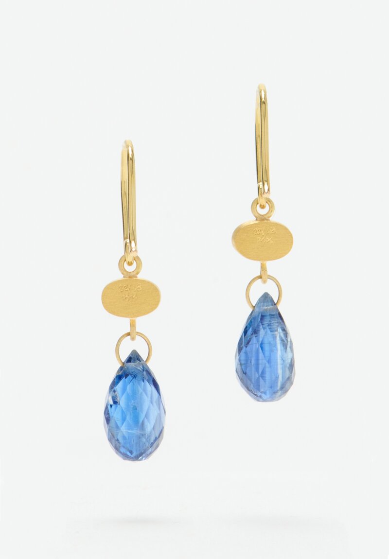 Mallary Marks 22k, 18k, Zircon & Kyanite Earrings	