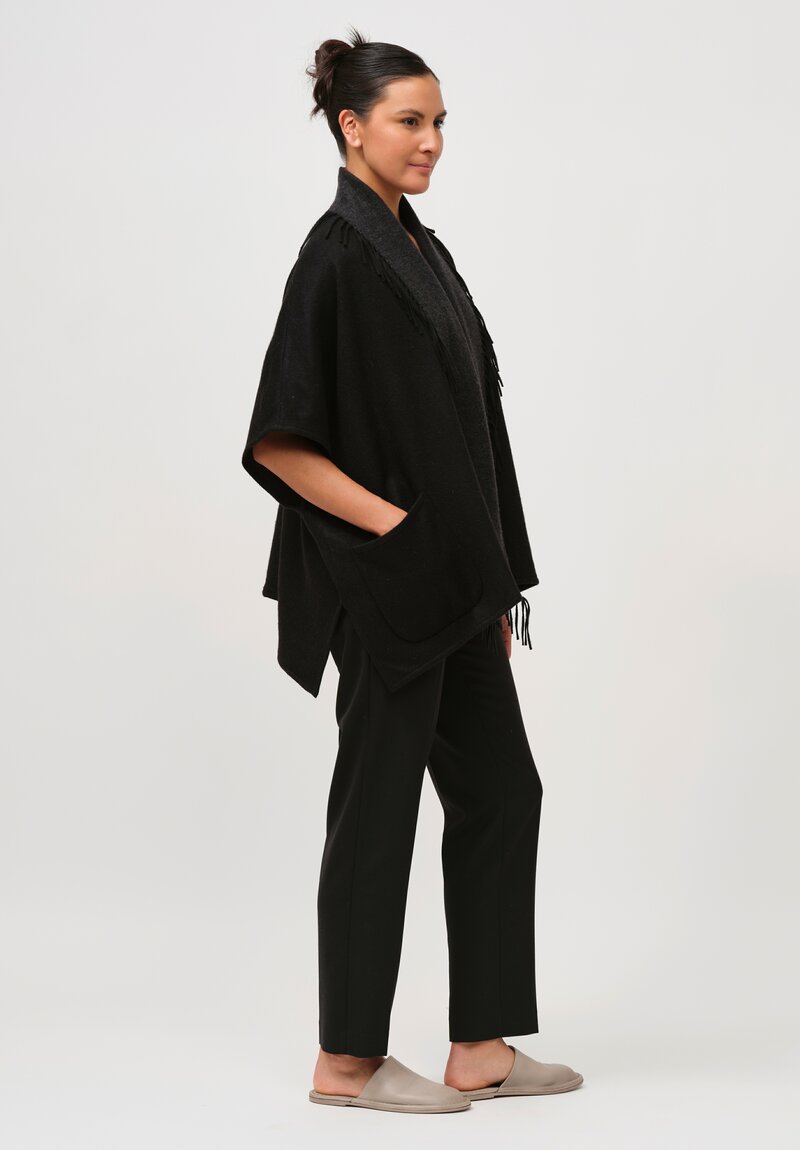 Alonpi Cashmere Ledor Giacchetta Double Tasche Jacket in Black & Grey	