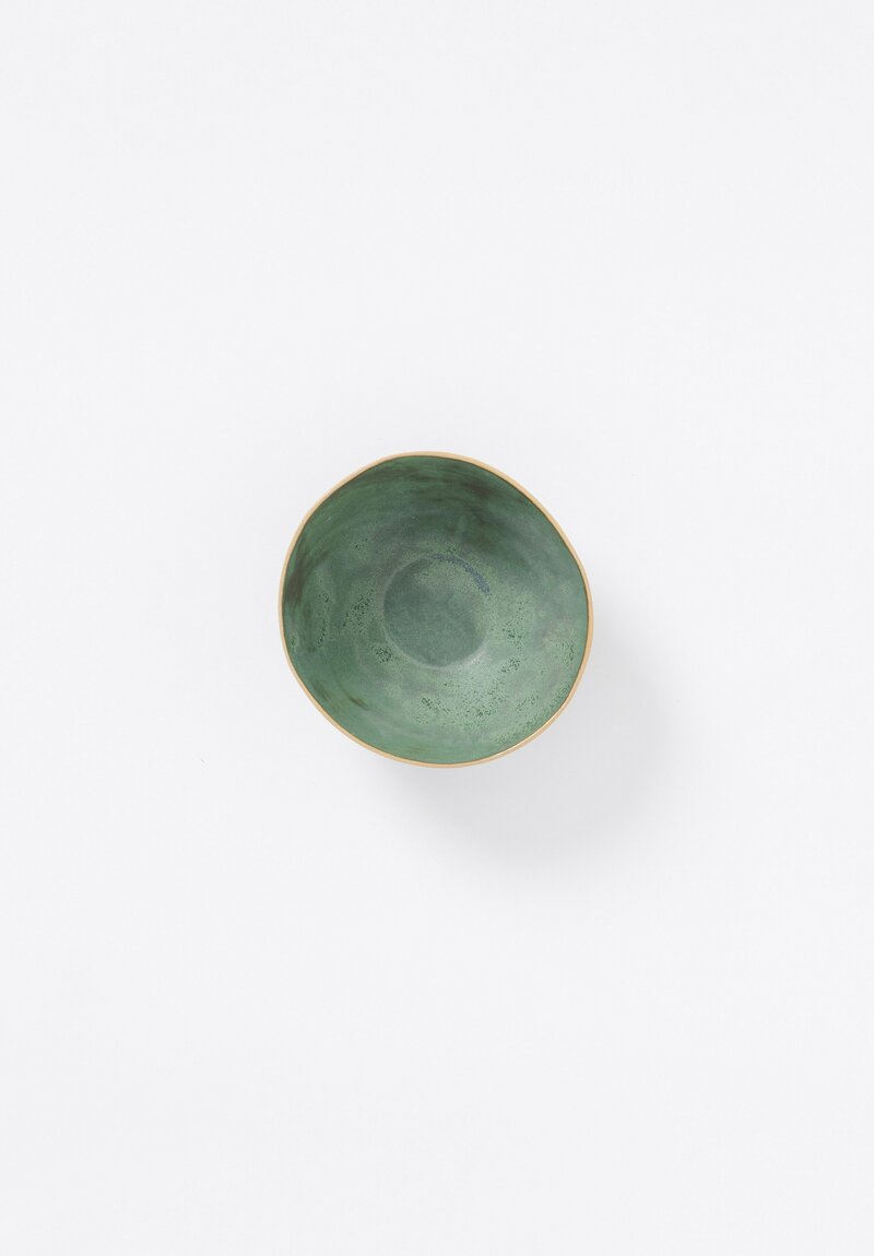 Laurie Goldstein Ceramic Round Bowls in Green	