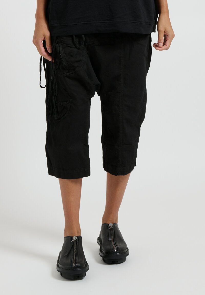 Rundholz DIP Cotton Zipper-Pocket Pants in Black	