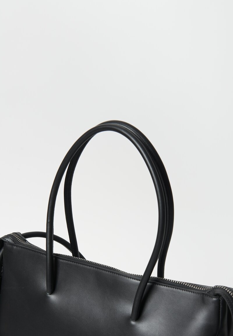 Marsell Leather Saccone Large Handbag in Black
