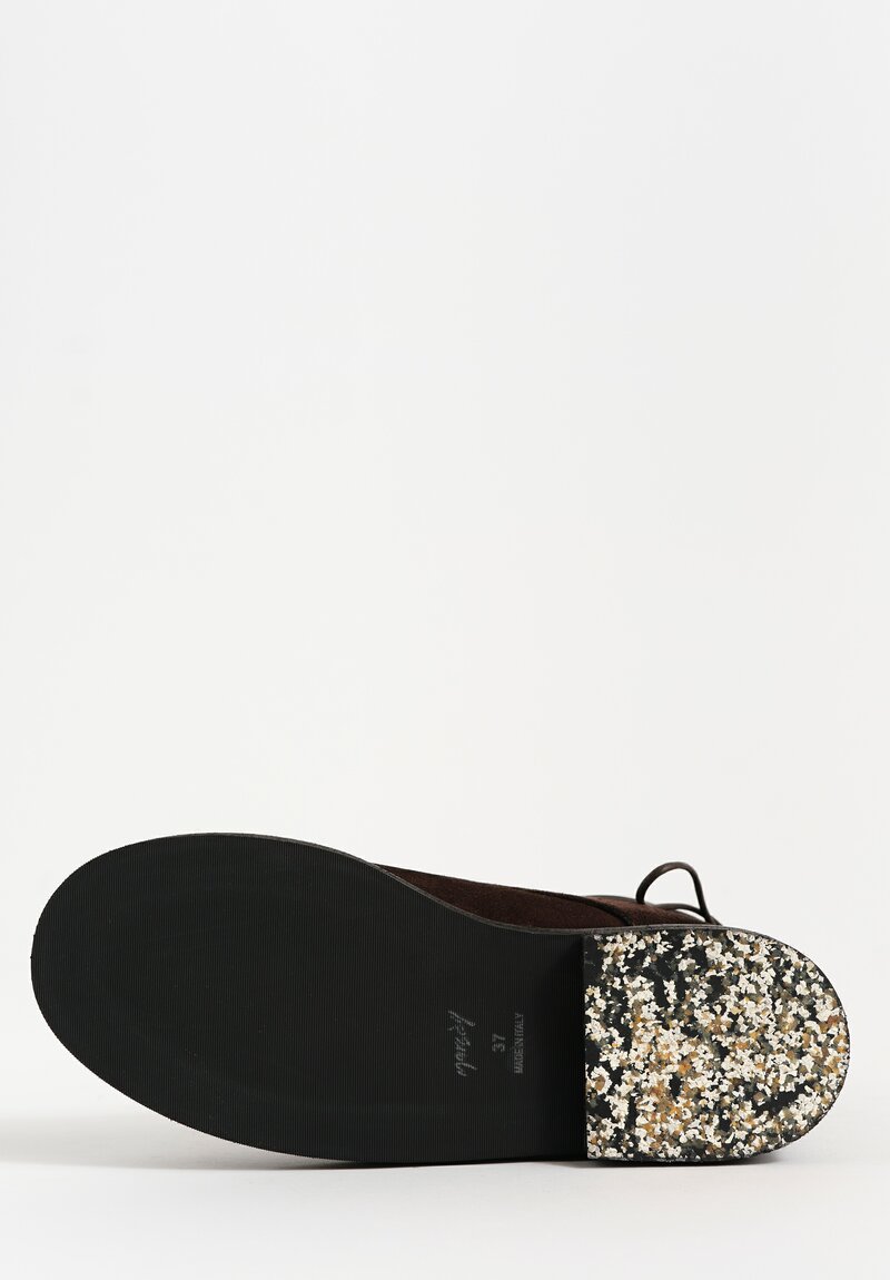 Marsèll Calf Suede Parrucca Lace-Up Ankle Boots in Moro Brown	