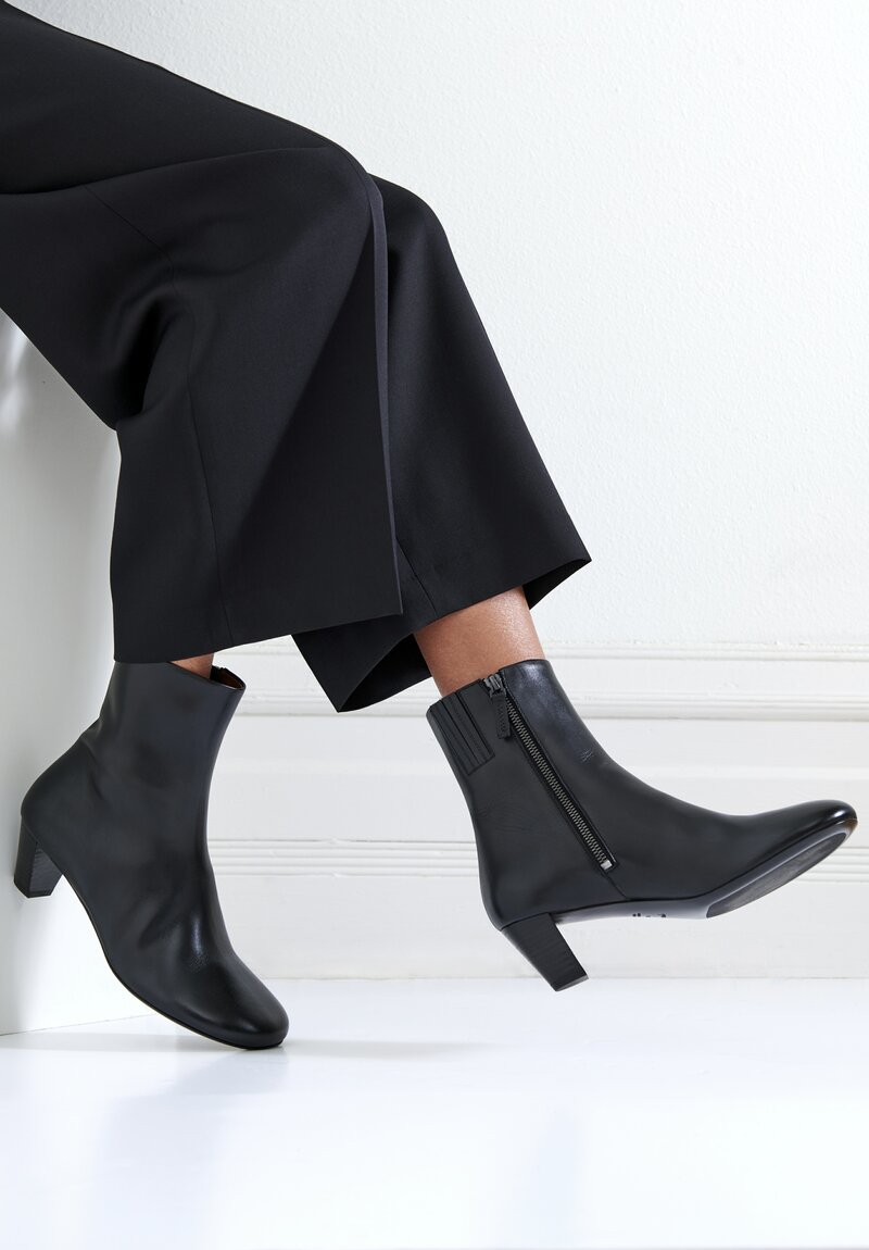 Marsell Leather Round Toe Ankle Boot	