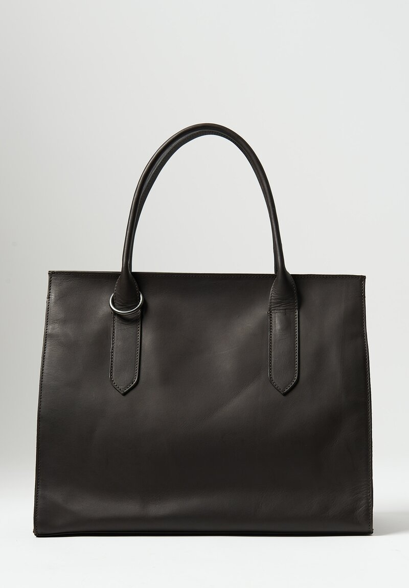 Coriu Leather Large Bitta Handbag Matte Brown	