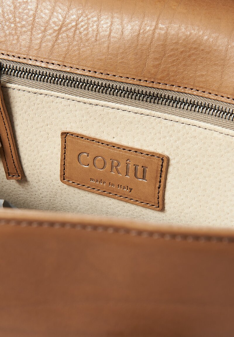 Coriu Leather Large Bitta Handbag Fango Brown	