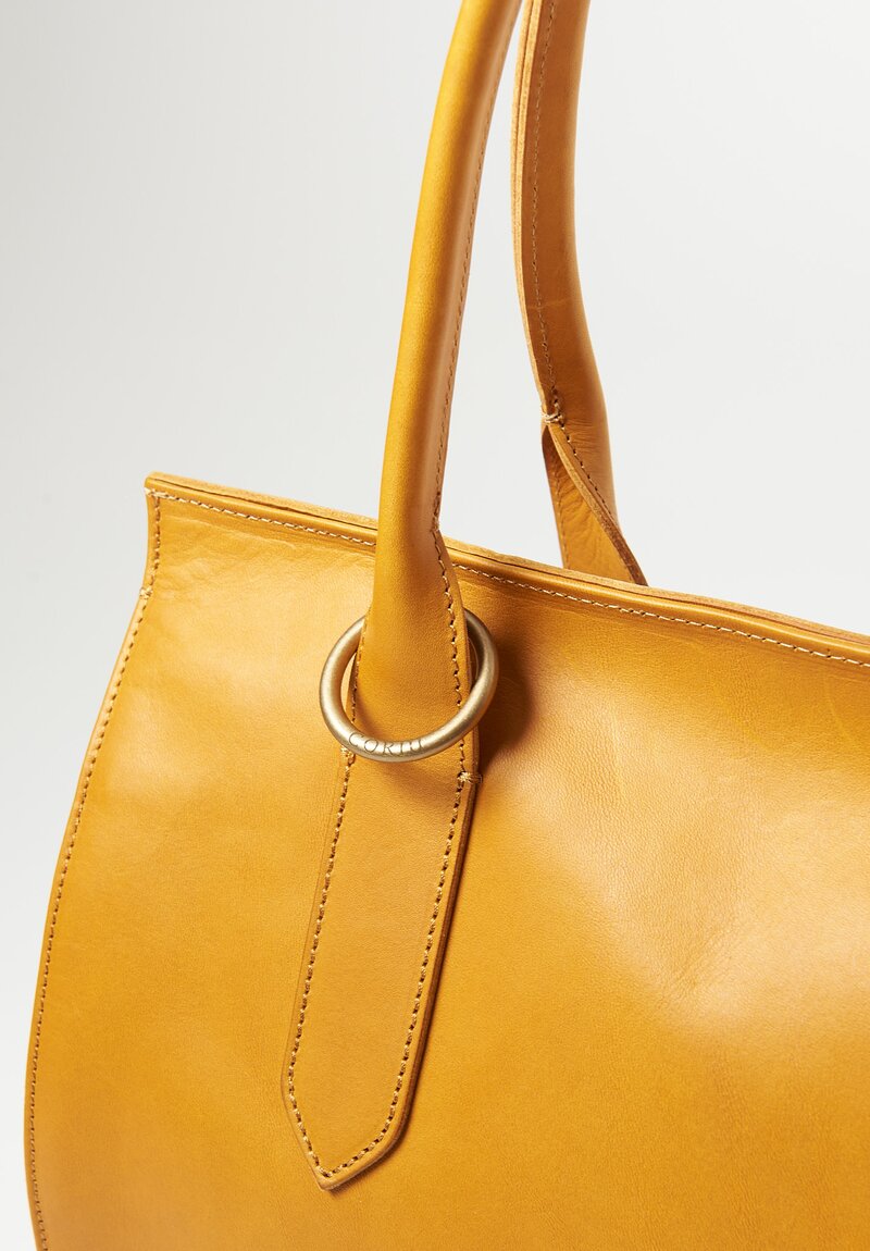 Coriu Leather Large Bitta Handbag Duck Yellow	