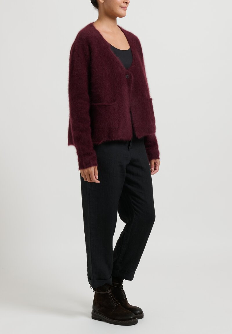 Rundholz Racoon Knit Cardigan in Umbra Red