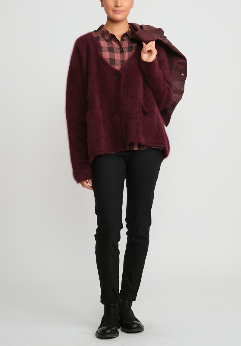 Rundholz Racoon Knit Cardigan in Umbra Red