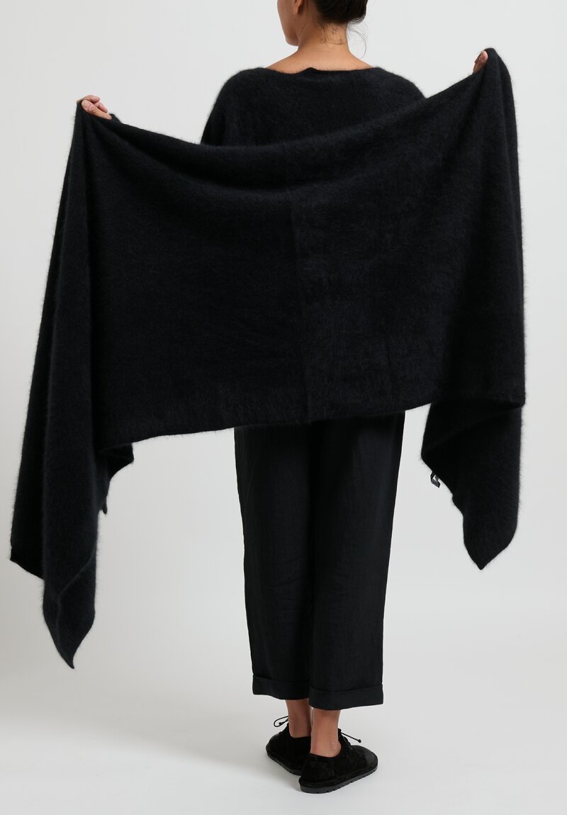 Rundholz Raccoon Knitted Scarf in Black	
