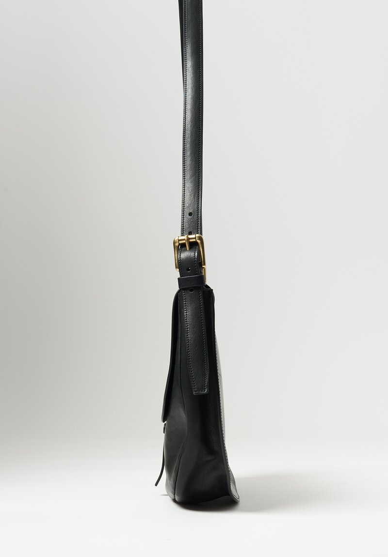 Massimo Palomba Leather Billie Selleria Shoulder Bag Black	